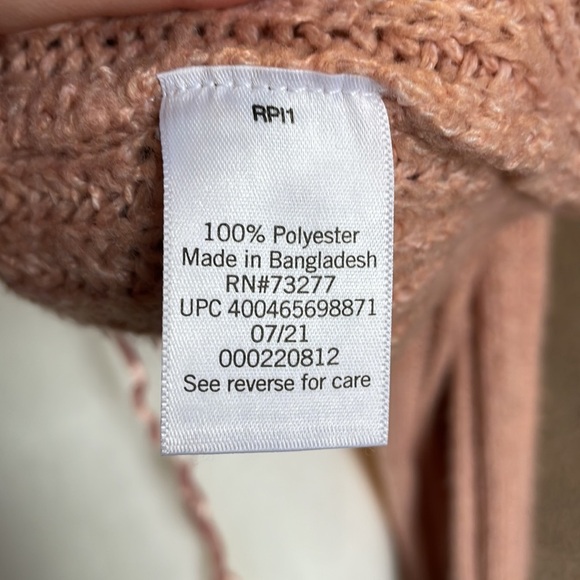 NWT. SO pink and blue comfy turtleneck sweater L - Picture 6 of 7